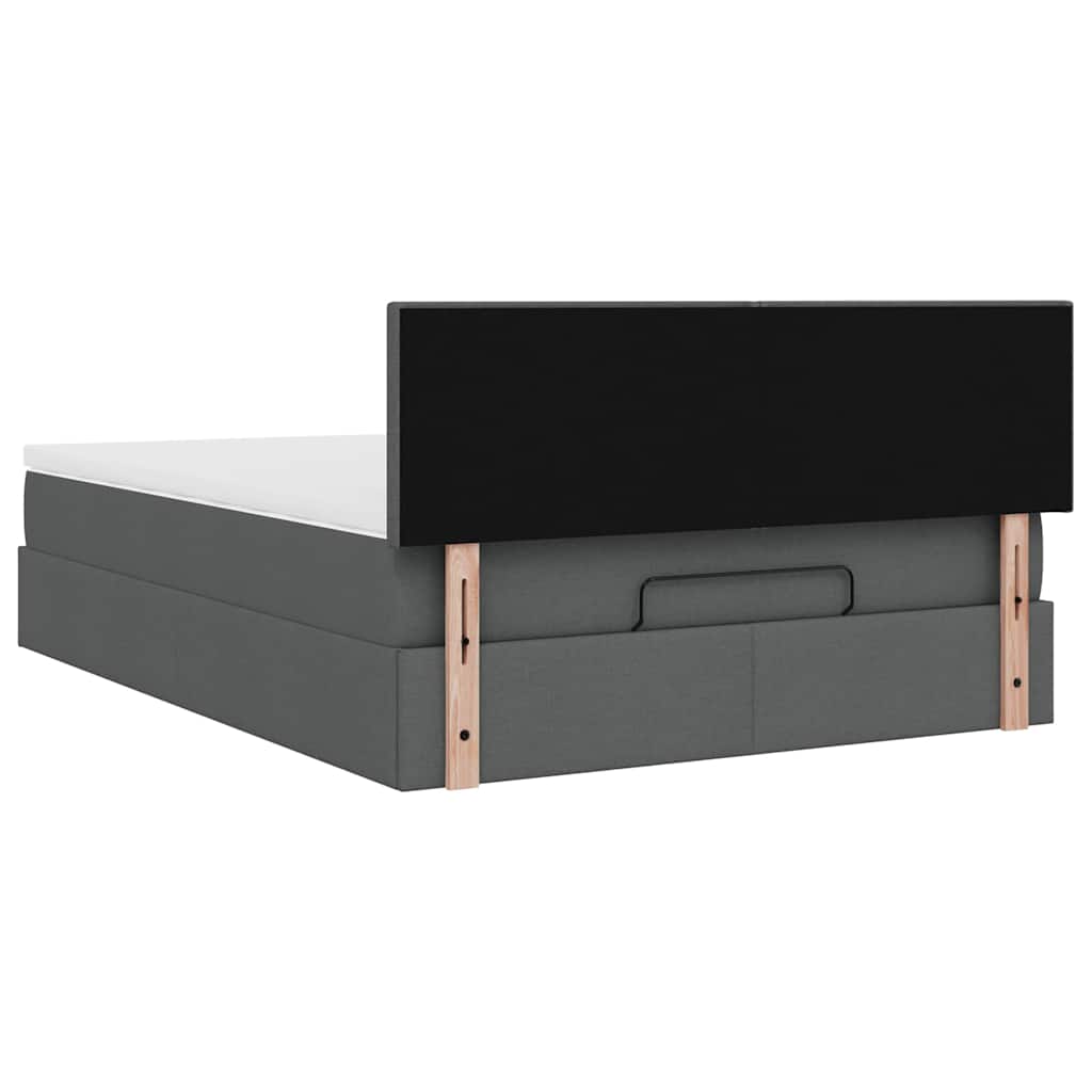 Bed met matras 140x190 cm stof donkergrijs is nu te koop bij PeponiXL, paradijselijk wonen!