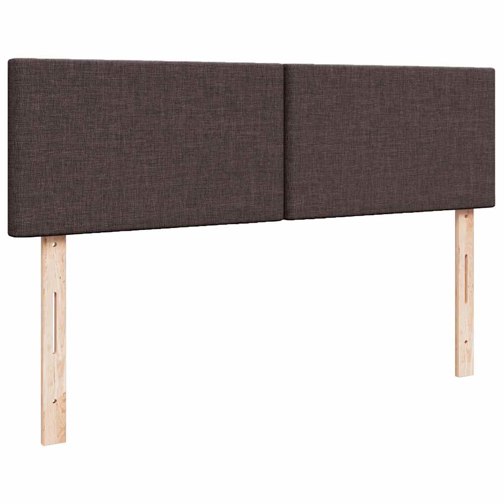 Bed met matras 140x190 cm stof donkerbruin is nu te koop bij PeponiXL, paradijselijk wonen!