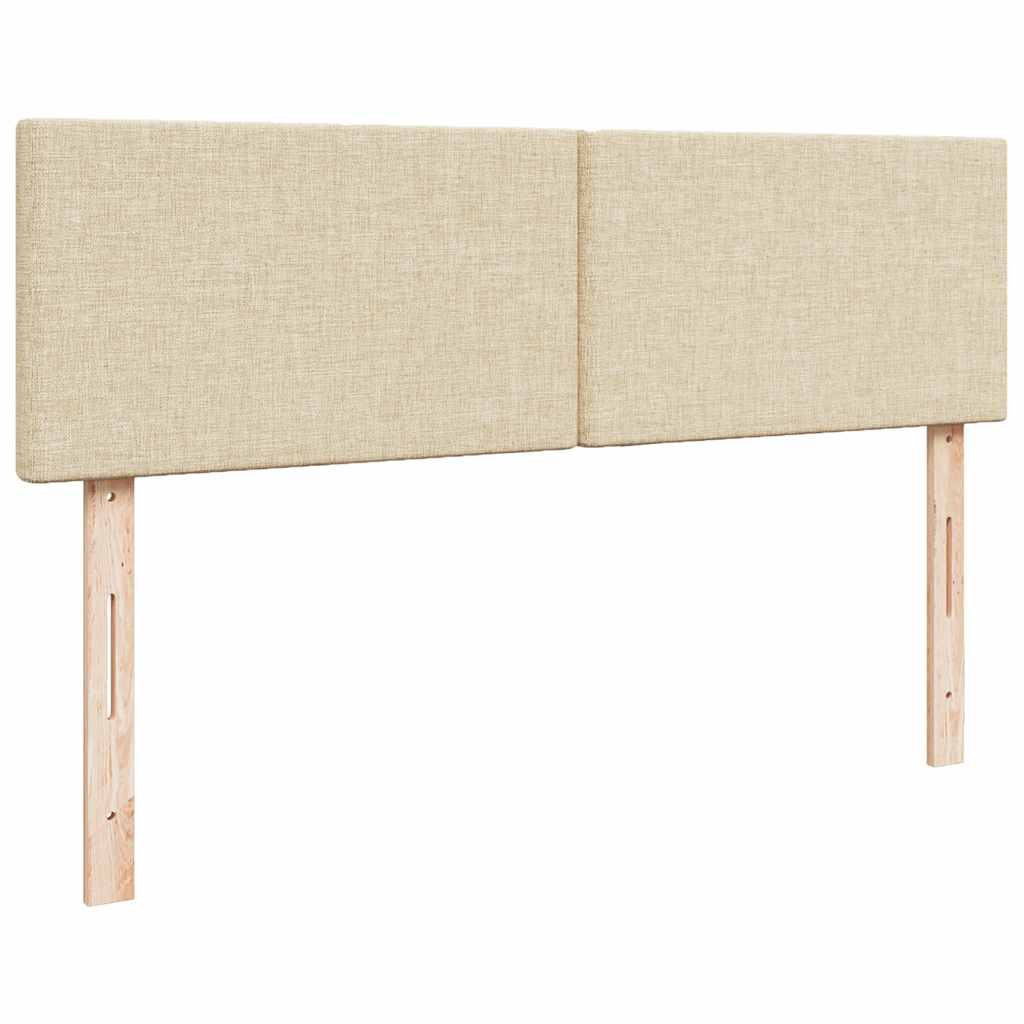 Bed met matras 140x200 cm stof crèmekleurig is nu te koop bij PeponiXL, paradijselijk wonen!