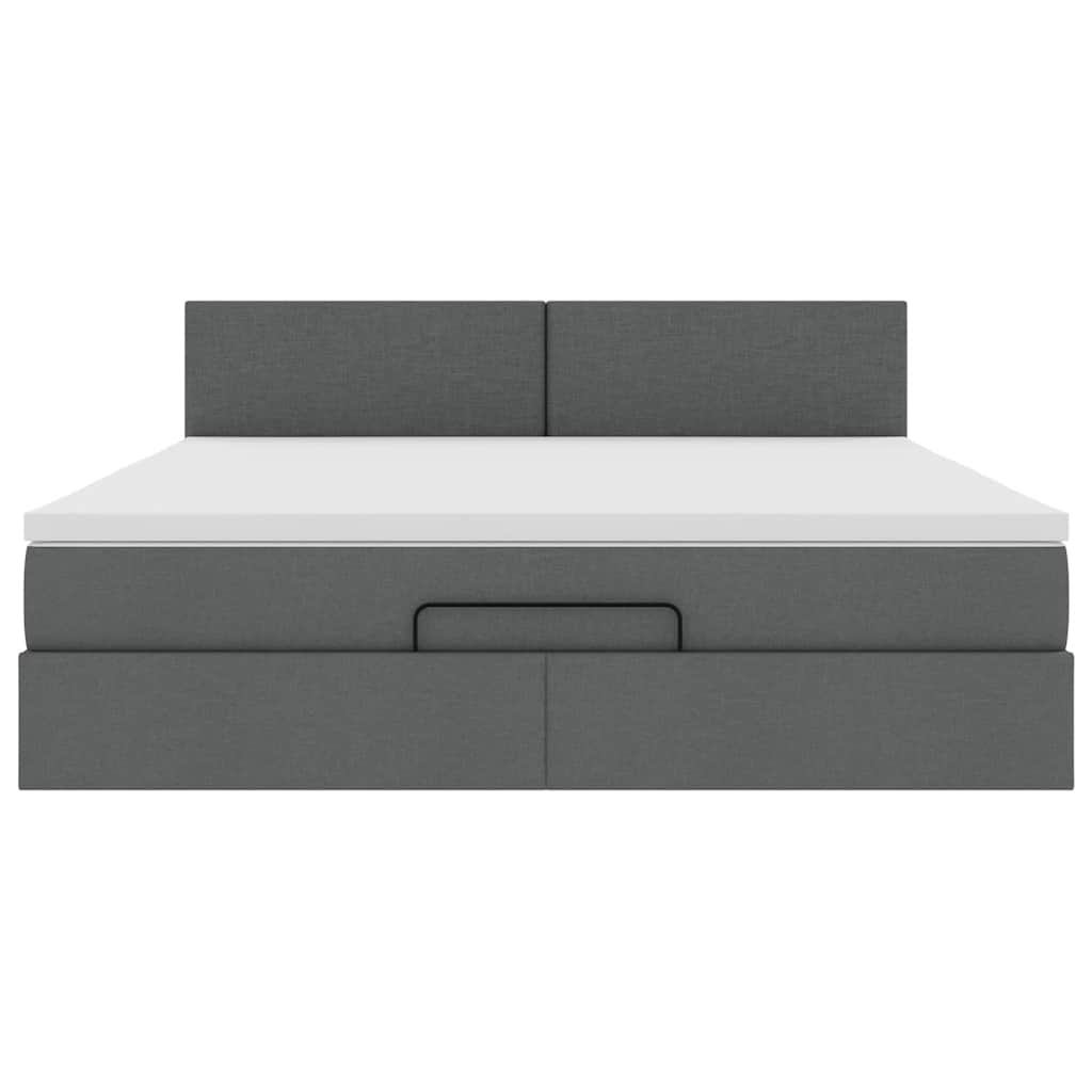 Ottoman bed met matras 180x200cm stof donkergrijs is nu te koop bij PeponiXL, paradijselijk wonen!