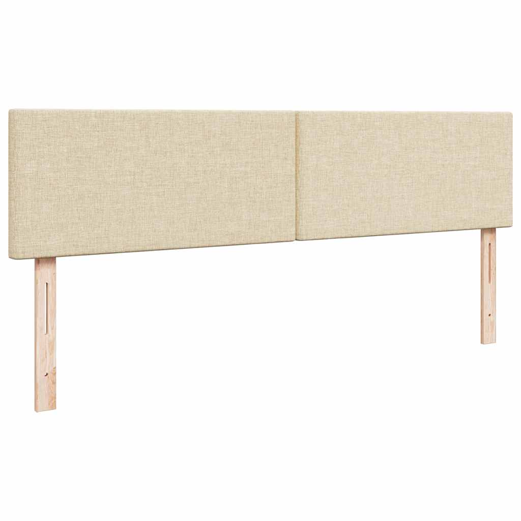 Ottoman bed met matras 200x200 cm stof crèmekleurig is nu te koop bij PeponiXL, paradijselijk wonen!