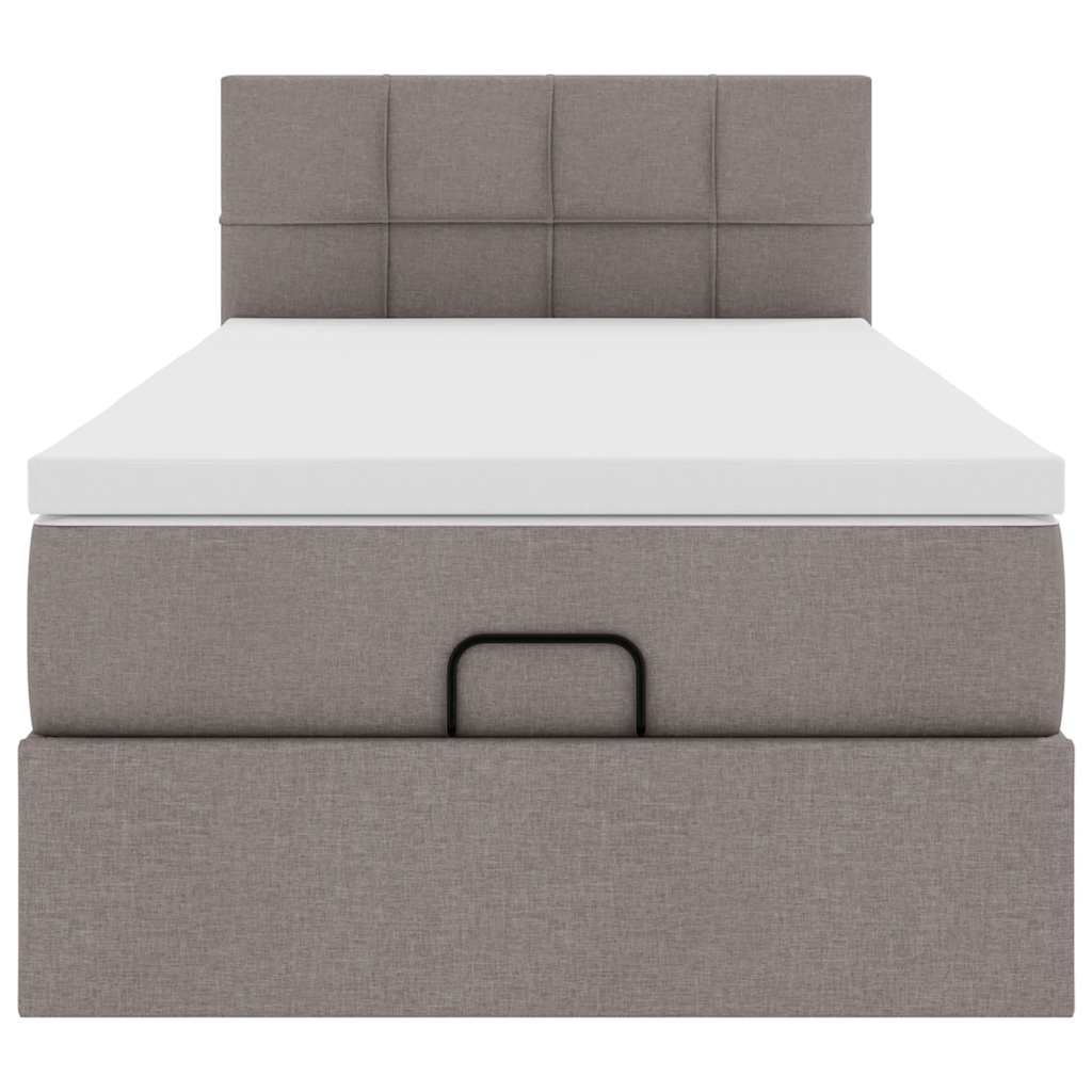 Ottoman bed met matras 80x200cm stof taupe is nu te koop bij PeponiXL, paradijselijk wonen!