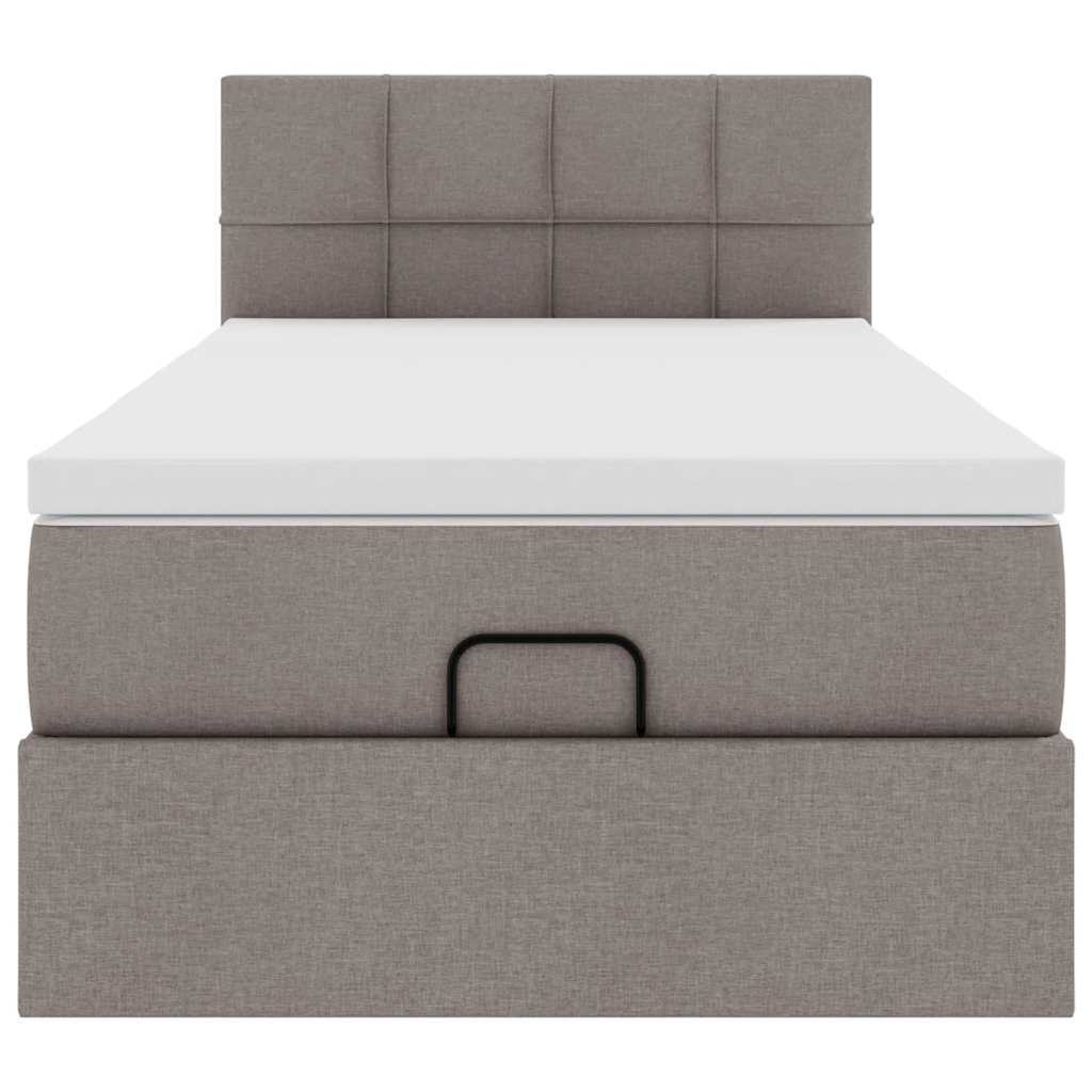 Ottoman bed met matras 90x190cm stof taupe is nu te koop bij PeponiXL, paradijselijk wonen!