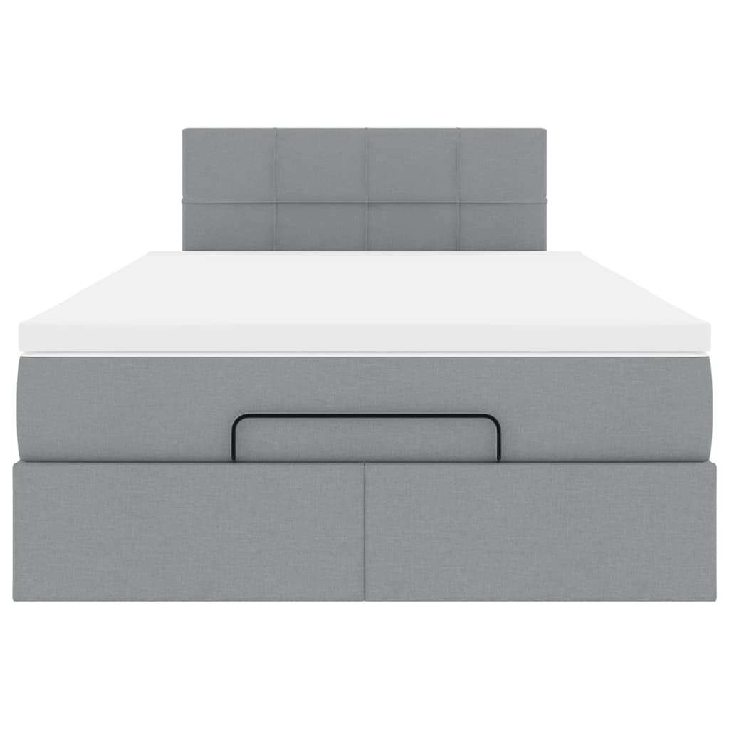 Bed met matras 120x190 cm stof lichtgrijs is nu te koop bij PeponiXL, paradijselijk wonen!