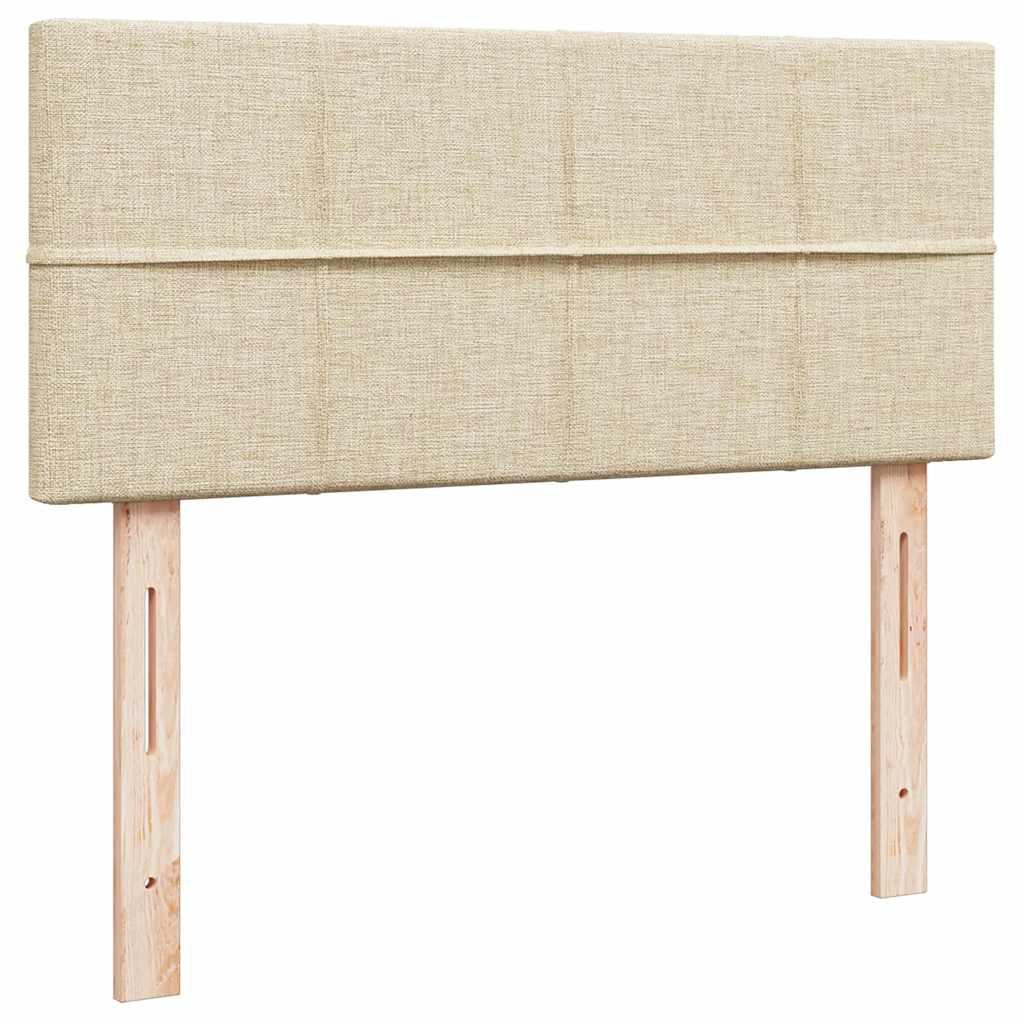 Ottoman bed met matras 120x190cm stof crèmekleurig is nu te koop bij PeponiXL, paradijselijk wonen!