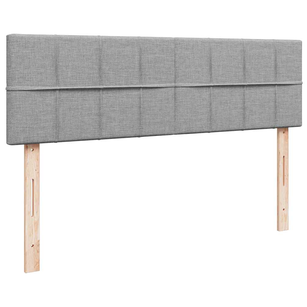 Bed met matras 140x190 cm stof lichtgrijs is nu te koop bij PeponiXL, paradijselijk wonen!