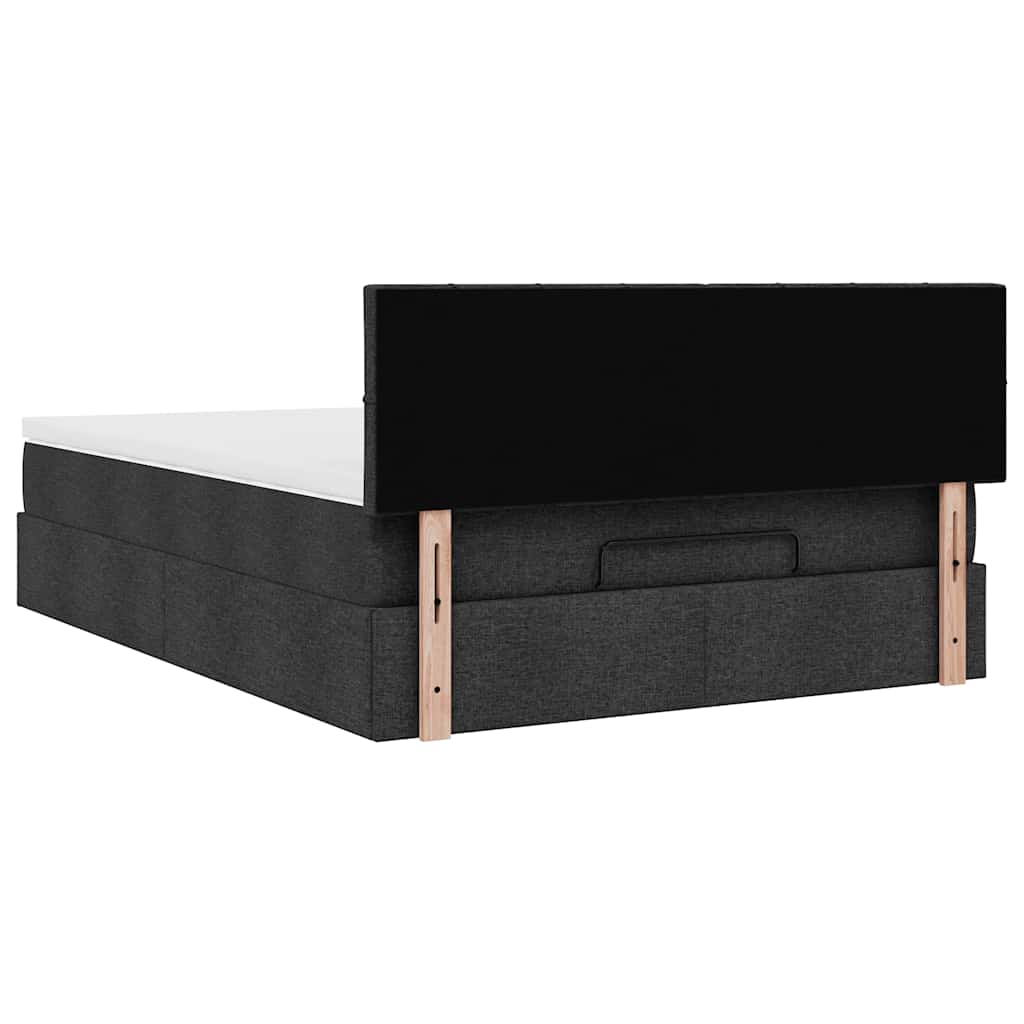 Bed met matras 140x200 cm stof zwart is nu te koop bij PeponiXL, paradijselijk wonen!