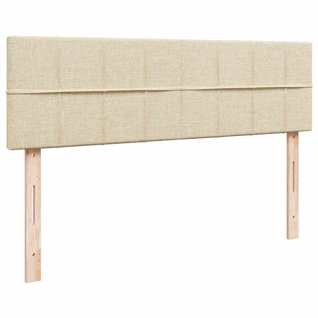 Bed met matras 140x200 cm stof crèmekleurig is nu te koop bij PeponiXL, paradijselijk wonen!