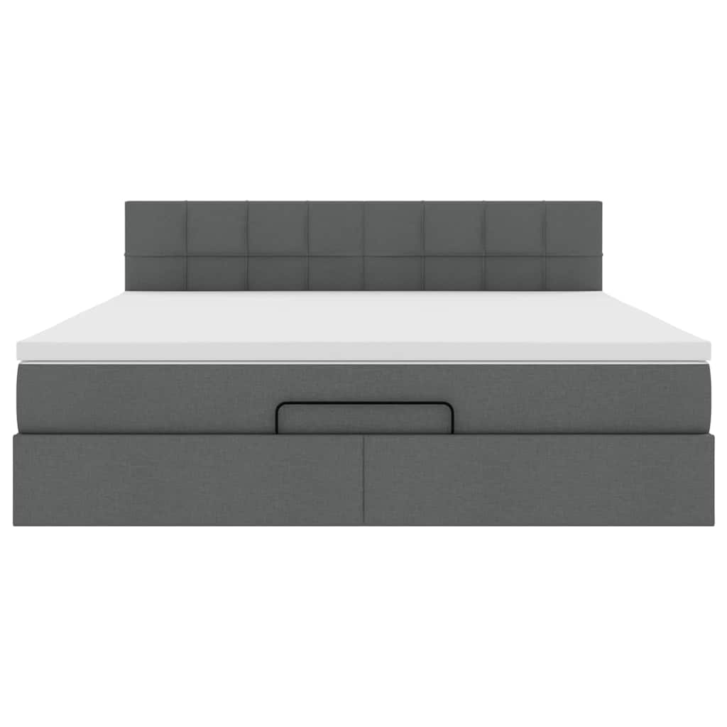 Ottoman bed met matras 180x200cm stof donkergrijs is nu te koop bij PeponiXL, paradijselijk wonen!