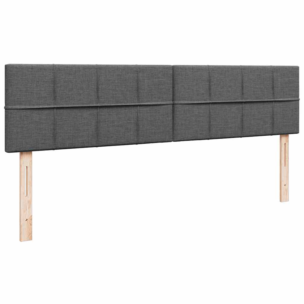 Ottoman bed met matras 200x200 cm stof donkergrijs is nu te koop bij PeponiXL, paradijselijk wonen!