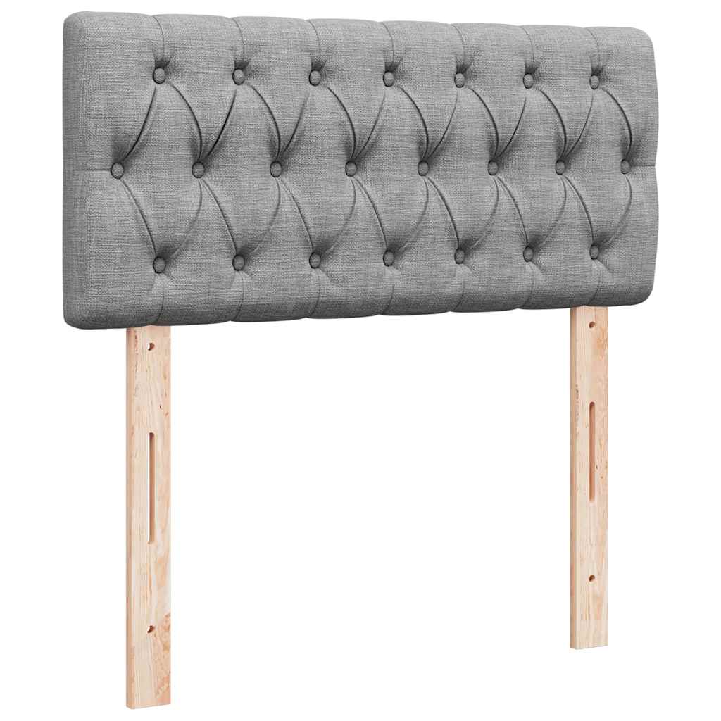 Ottoman bed met matras 80x200cm stof lichtgrijs is nu te koop bij PeponiXL, paradijselijk wonen!