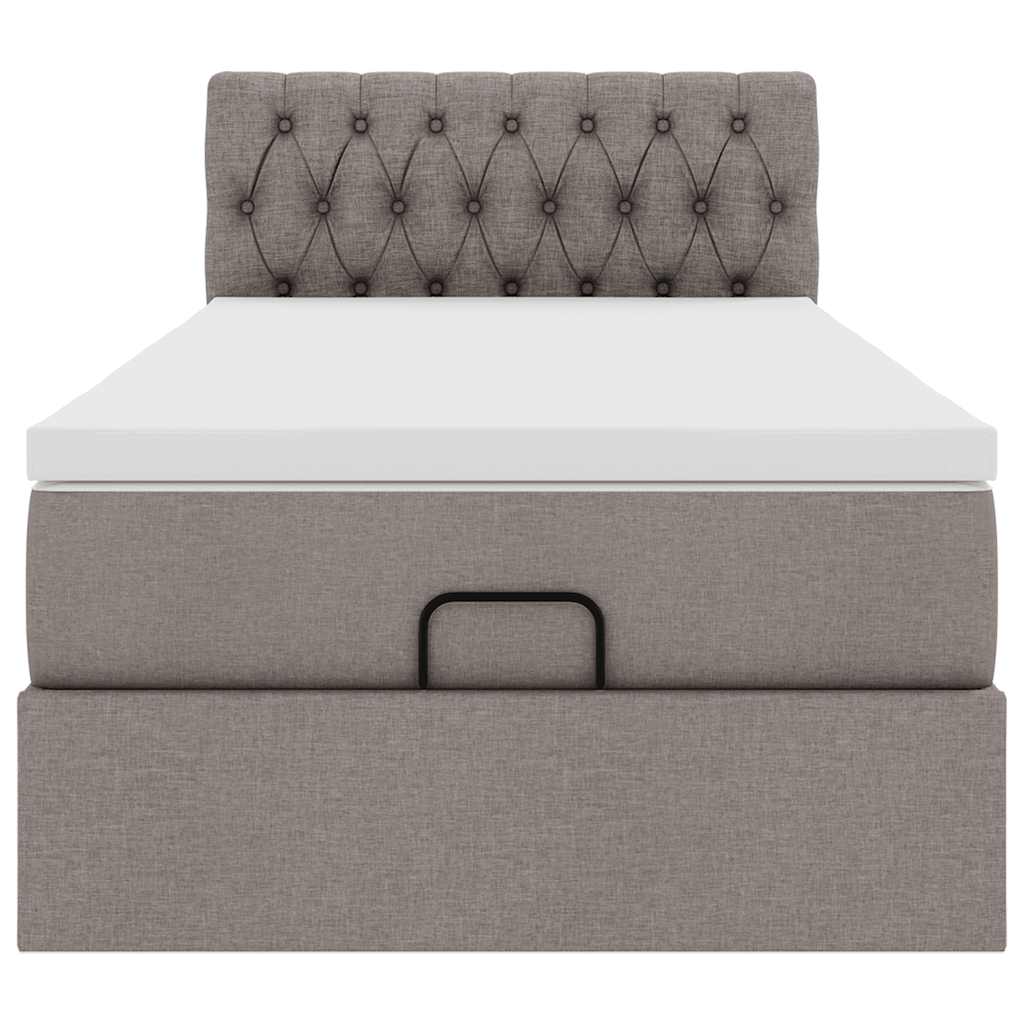 Ottoman bed met matras 80x200cm stof taupe is nu te koop bij PeponiXL, paradijselijk wonen!