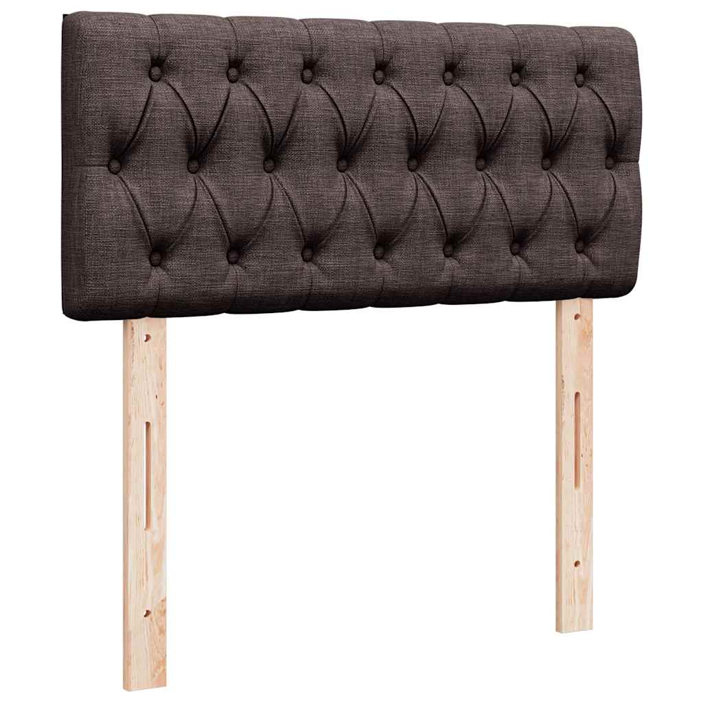 Bed met matras 100x200 cm stof donkerbruin is nu te koop bij PeponiXL, paradijselijk wonen!