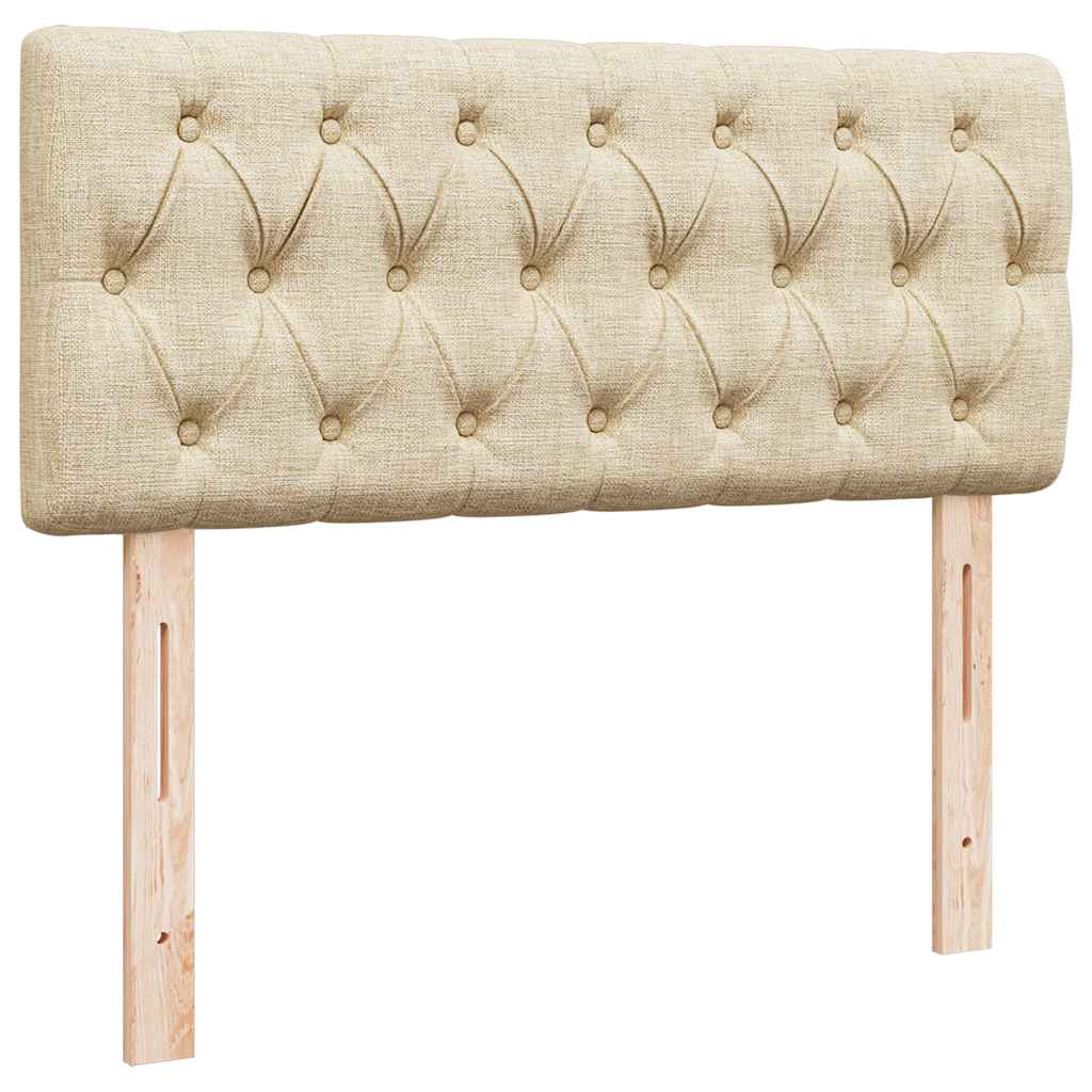 Ottoman bed met matras 120x190cm stof crèmekleurig is nu te koop bij PeponiXL, paradijselijk wonen!