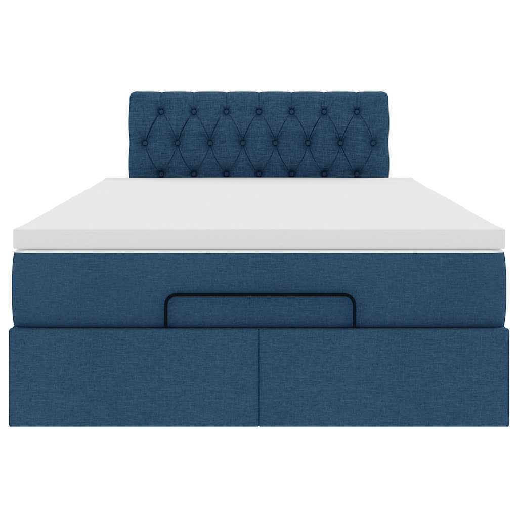 Ottoman bed met matras 120x190 cm stof blauw is nu te koop bij PeponiXL, paradijselijk wonen!