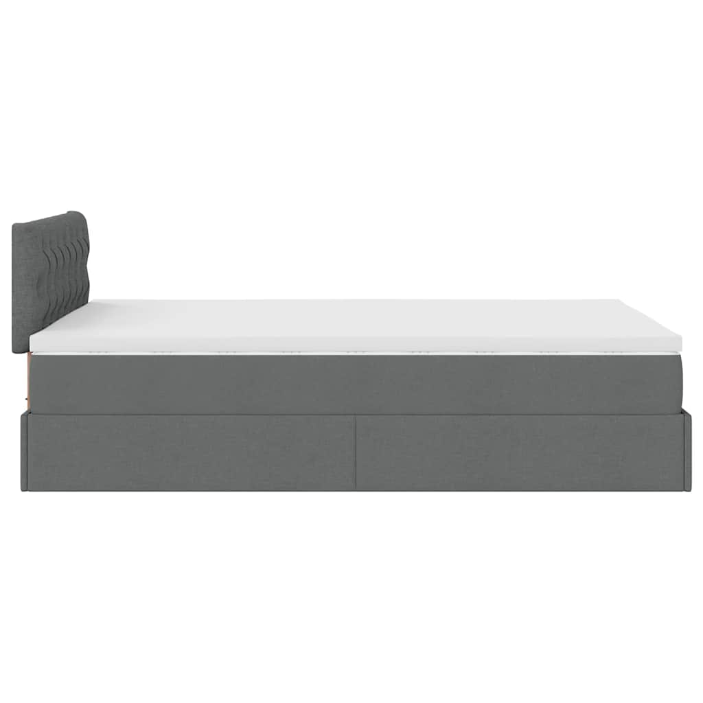 Bed met matras 120x200 cm stof donkergrijs is nu te koop bij PeponiXL, paradijselijk wonen!