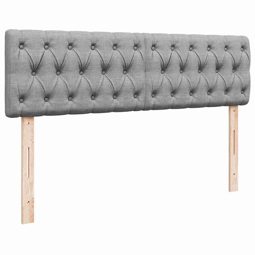 Bed met matras 140x190 cm stof lichtgrijs is nu te koop bij PeponiXL, paradijselijk wonen!