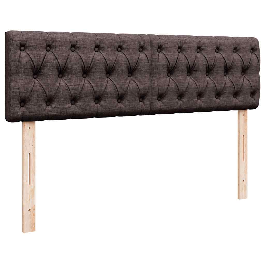 Bed met matras 140x190 cm stof donkerbruin is nu te koop bij PeponiXL, paradijselijk wonen!