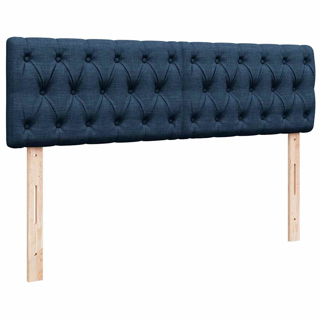 Bed met matras 140x190 cm stof blauw