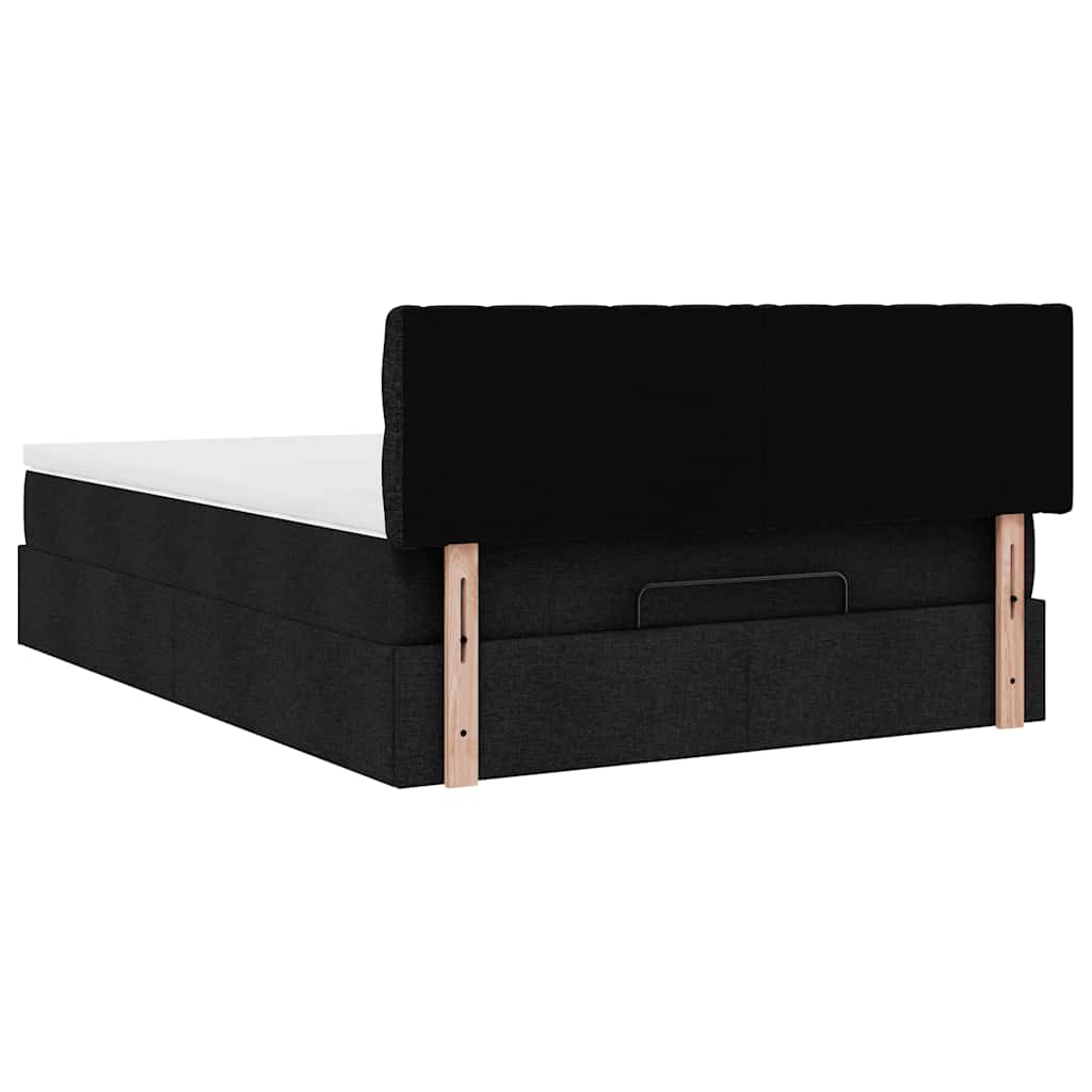 Bed met matras 140x200 cm stof zwart is nu te koop bij PeponiXL, paradijselijk wonen!