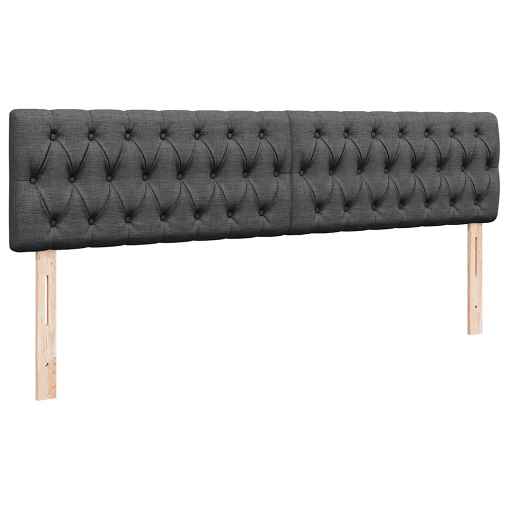 Ottoman bed met matras 200x200 cm stof donkergrijs is nu te koop bij PeponiXL, paradijselijk wonen!
