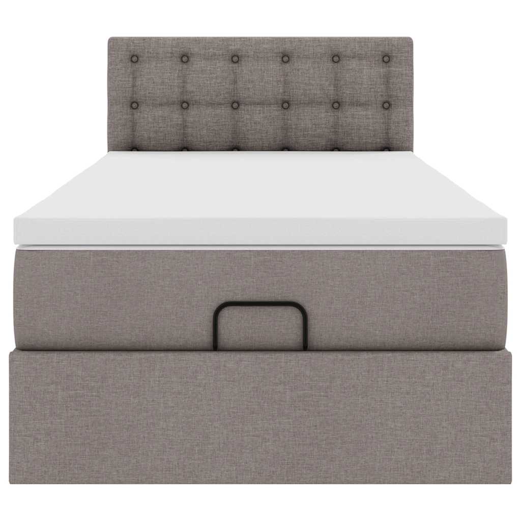 Ottoman bed met matras 80x200cm stof taupe is nu te koop bij PeponiXL, paradijselijk wonen!
