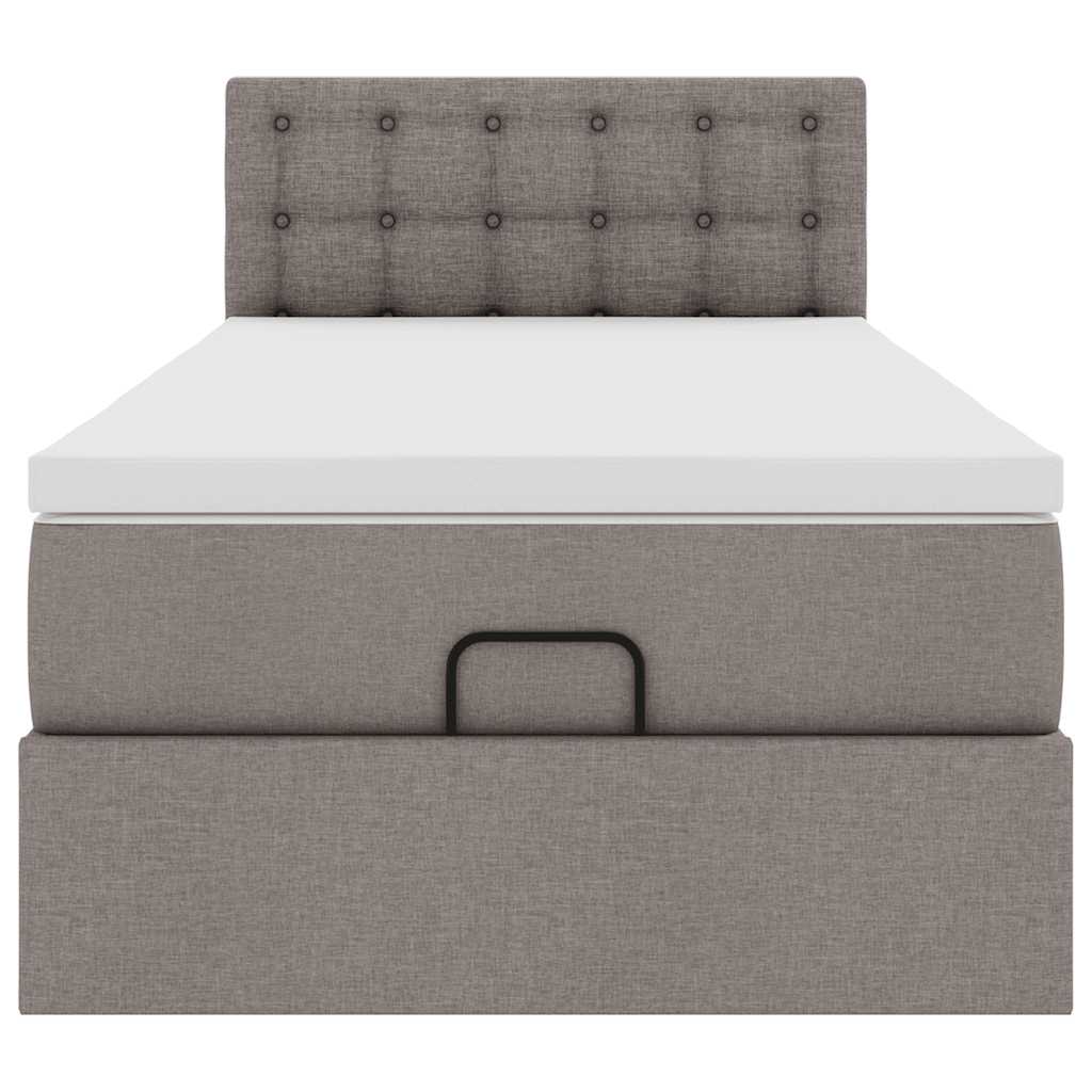 Ottoman bed met matras 90x190cm stof taupe is nu te koop bij PeponiXL, paradijselijk wonen!