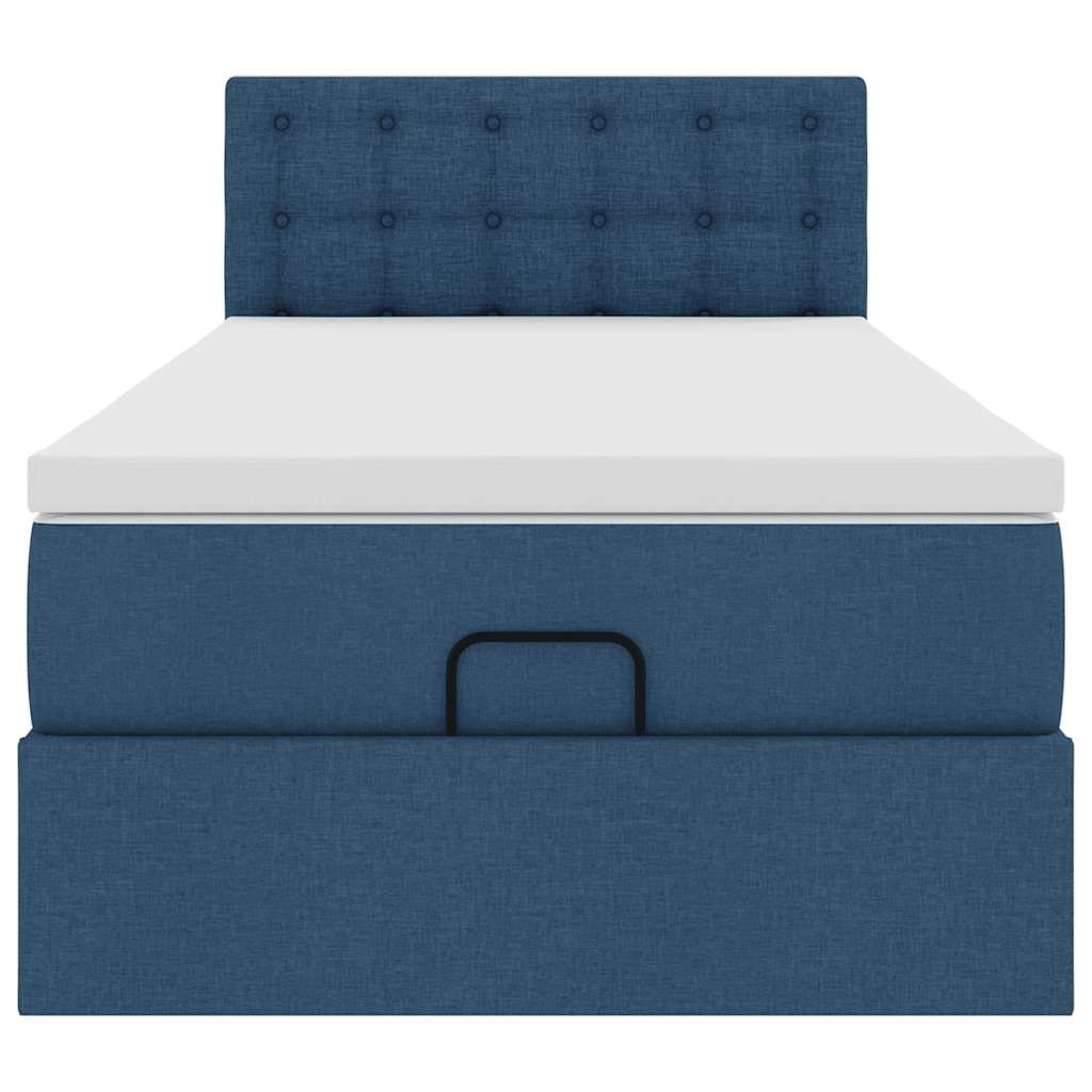 Bed met matras 90x200 cm stof blauw is nu te koop bij PeponiXL, paradijselijk wonen!
