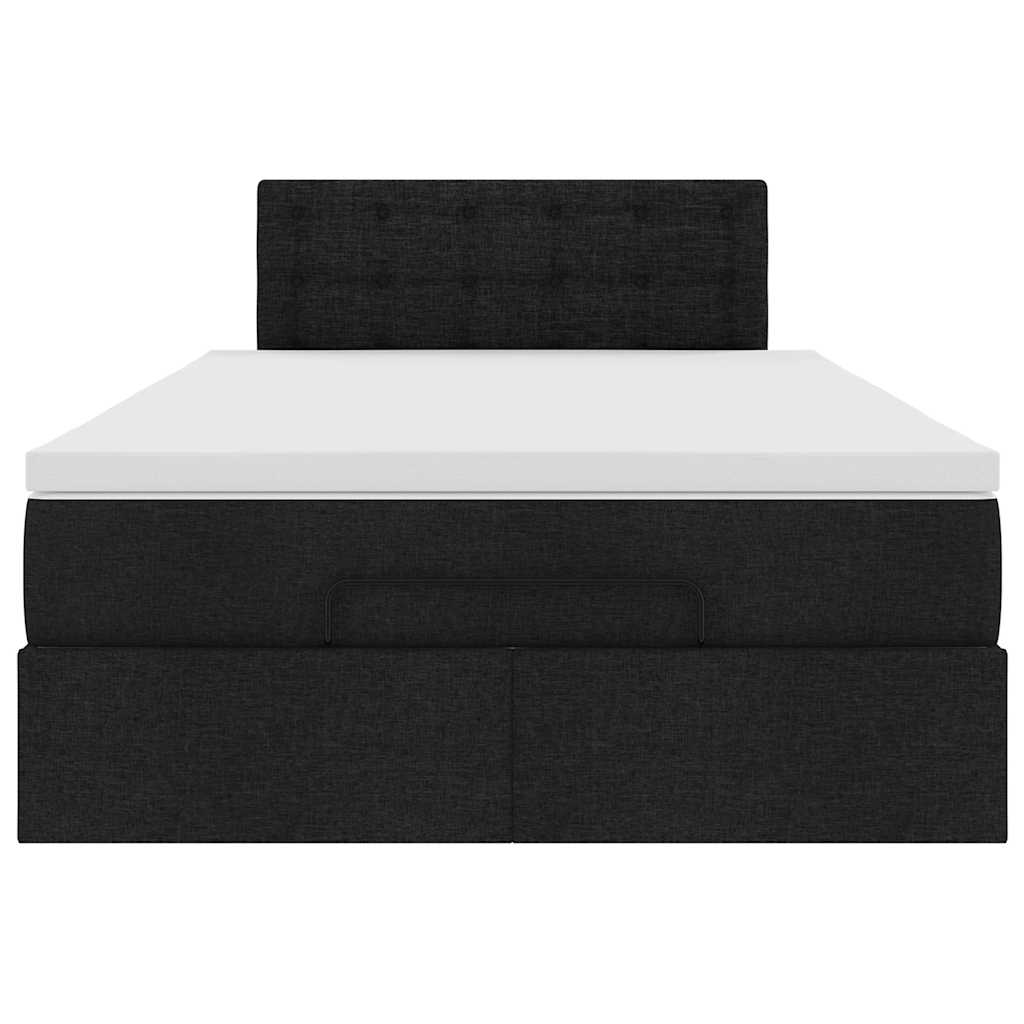 Bed met matras 120x190 cm stof zwart is nu te koop bij PeponiXL, paradijselijk wonen!