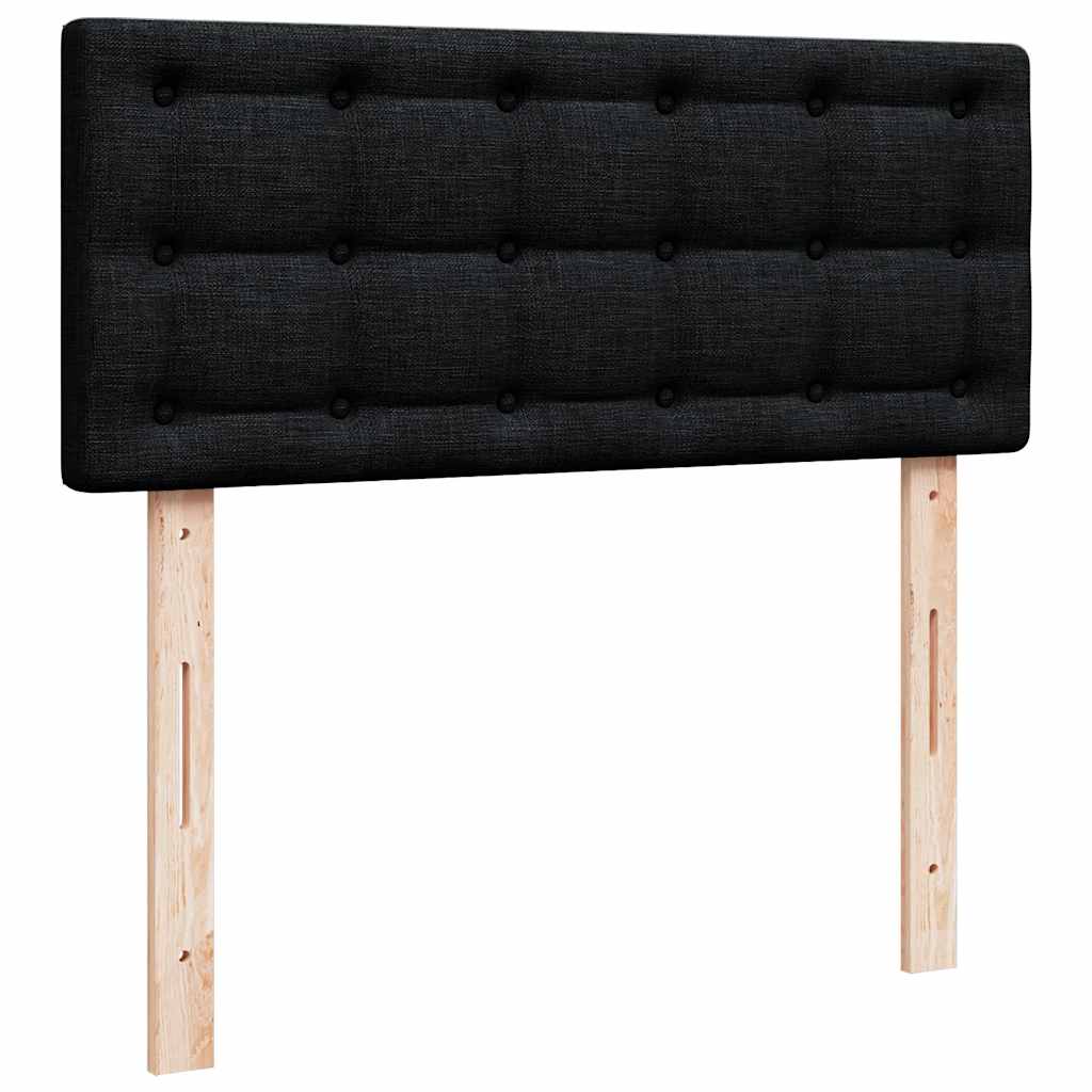 Bed met matras 120x190 cm stof zwart is nu te koop bij PeponiXL, paradijselijk wonen!