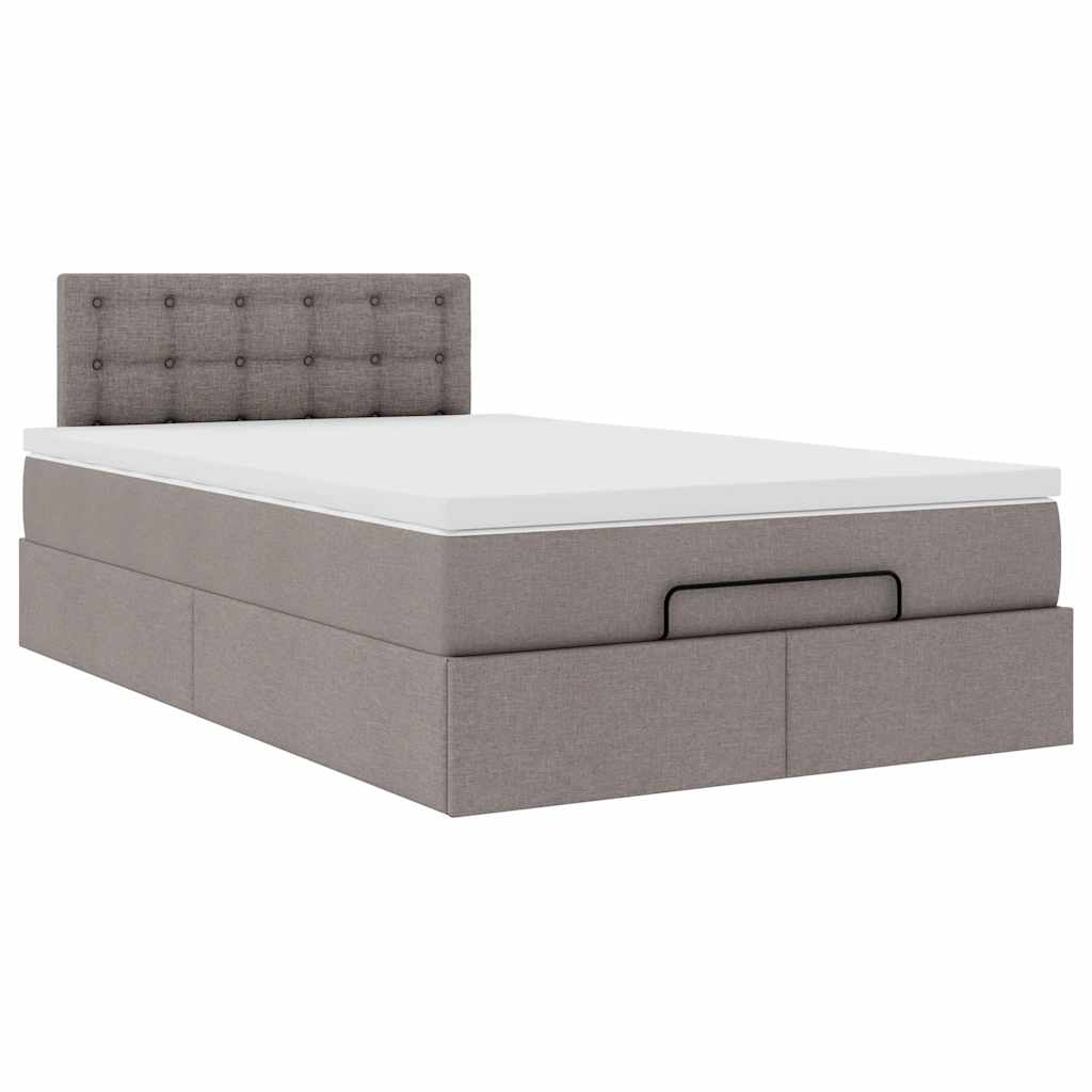 Ottoman bed met matras 120x190 cm stof taupe is nu te koop bij PeponiXL, paradijselijk wonen!