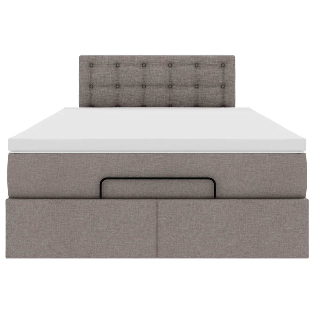 Ottoman bed met matras 120x190 cm stof taupe is nu te koop bij PeponiXL, paradijselijk wonen!