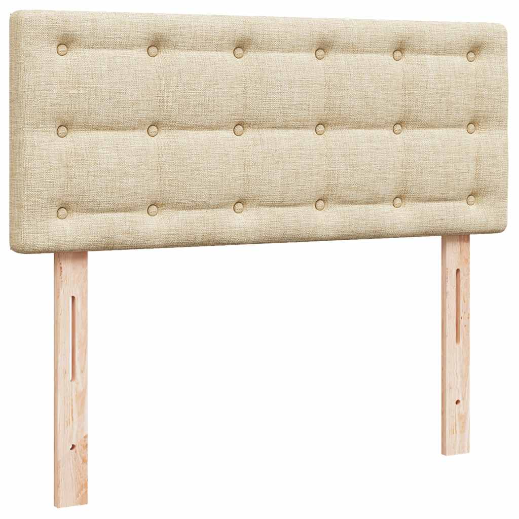 Ottoman bed met matras 120x190cm stof crèmekleurig is nu te koop bij PeponiXL, paradijselijk wonen!