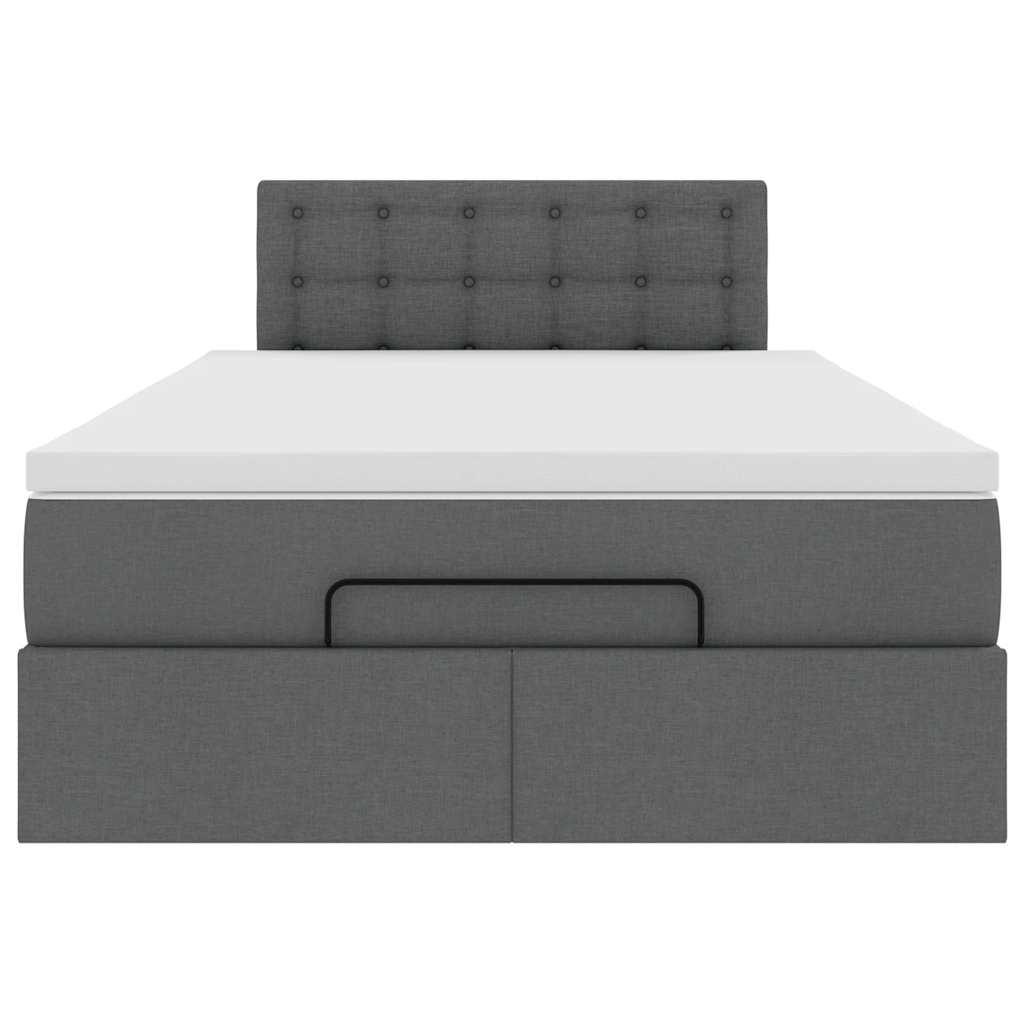 Bed met matras 120x200 cm stof donkergrijs is nu te koop bij PeponiXL, paradijselijk wonen!