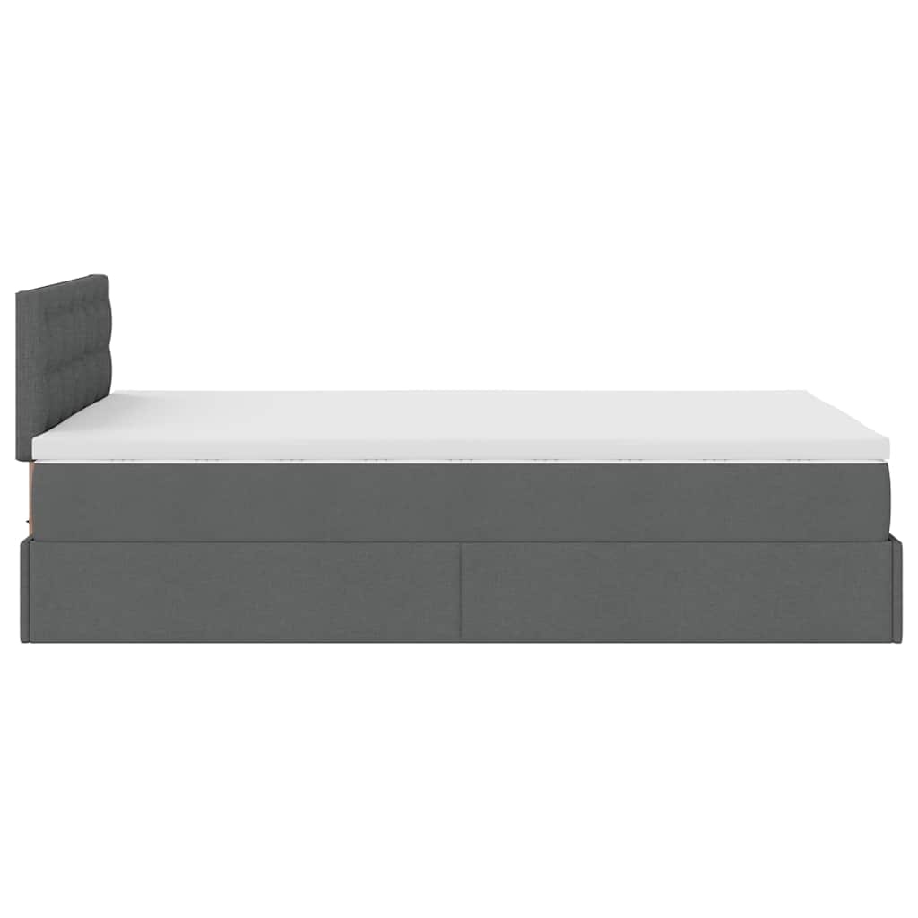 Bed met matras 120x200 cm stof donkergrijs is nu te koop bij PeponiXL, paradijselijk wonen!