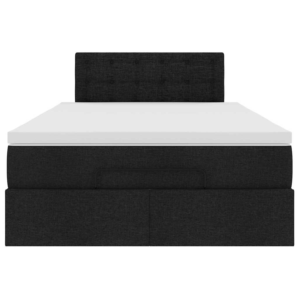 Bed met matras 120x200 cm stof zwart is nu te koop bij PeponiXL, paradijselijk wonen!