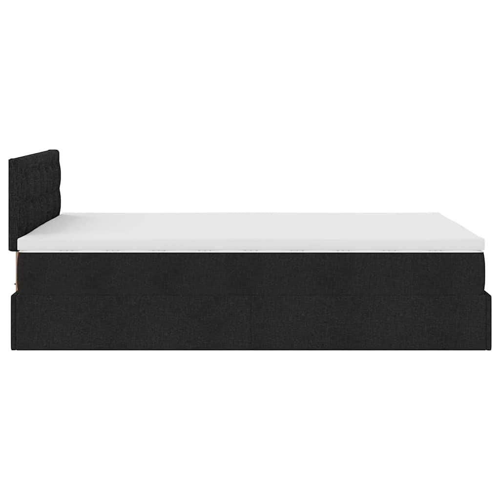 Bed met matras 120x200 cm stof zwart is nu te koop bij PeponiXL, paradijselijk wonen!