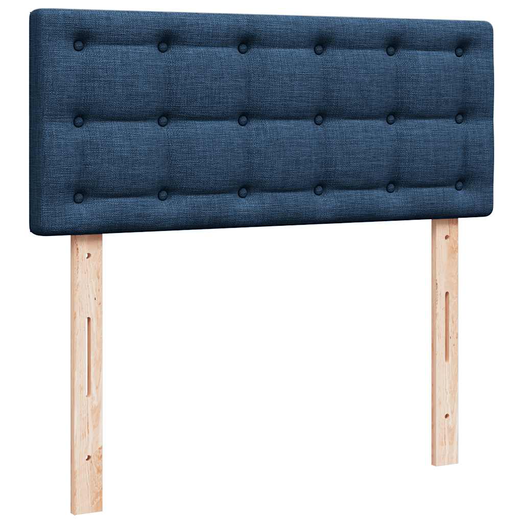 Bed met matras 120x200 cm stof blauw is nu te koop bij PeponiXL, paradijselijk wonen!