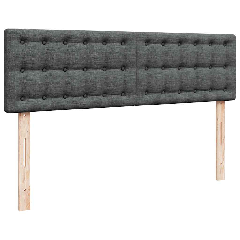 Bed met matras 140x190 cm stof donkergrijs is nu te koop bij PeponiXL, paradijselijk wonen!