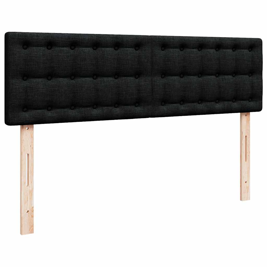 Bed met matras 140x190 cm stof zwart is nu te koop bij PeponiXL, paradijselijk wonen!
