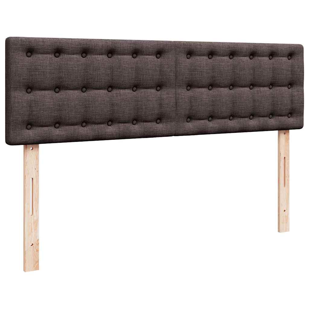 Bed met matras 140x190 cm stof donkerbruin is nu te koop bij PeponiXL, paradijselijk wonen!