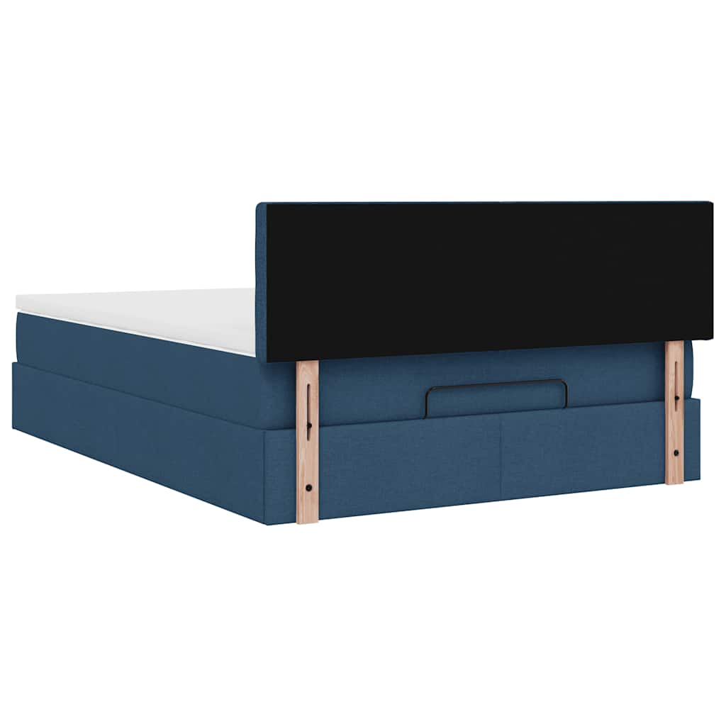 Bed met matras 140x190 cm stof blauw is nu te koop bij PeponiXL, paradijselijk wonen!
