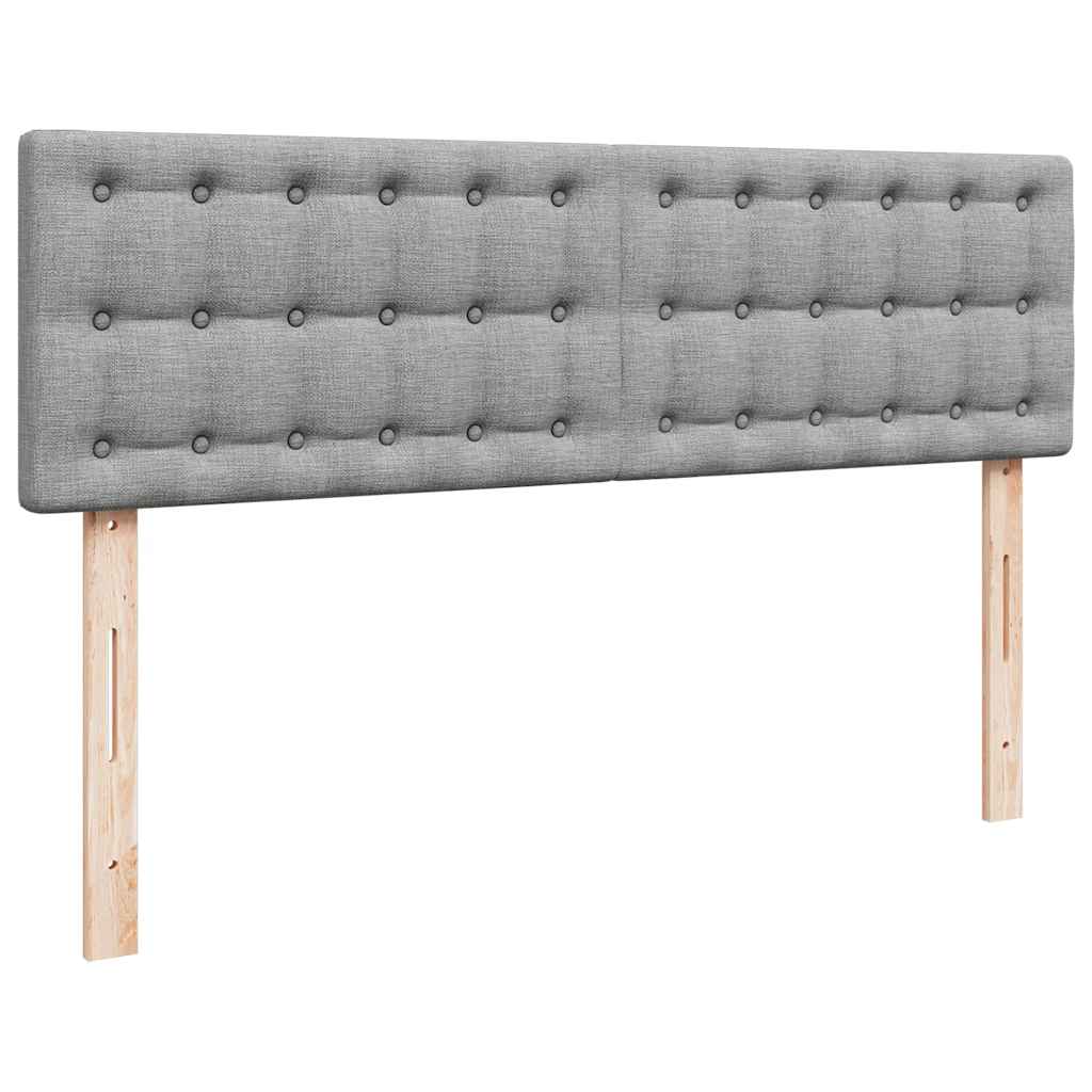 Ottoman bed met matras 140x200cm stof lichtgrijs is nu te koop bij PeponiXL, paradijselijk wonen!