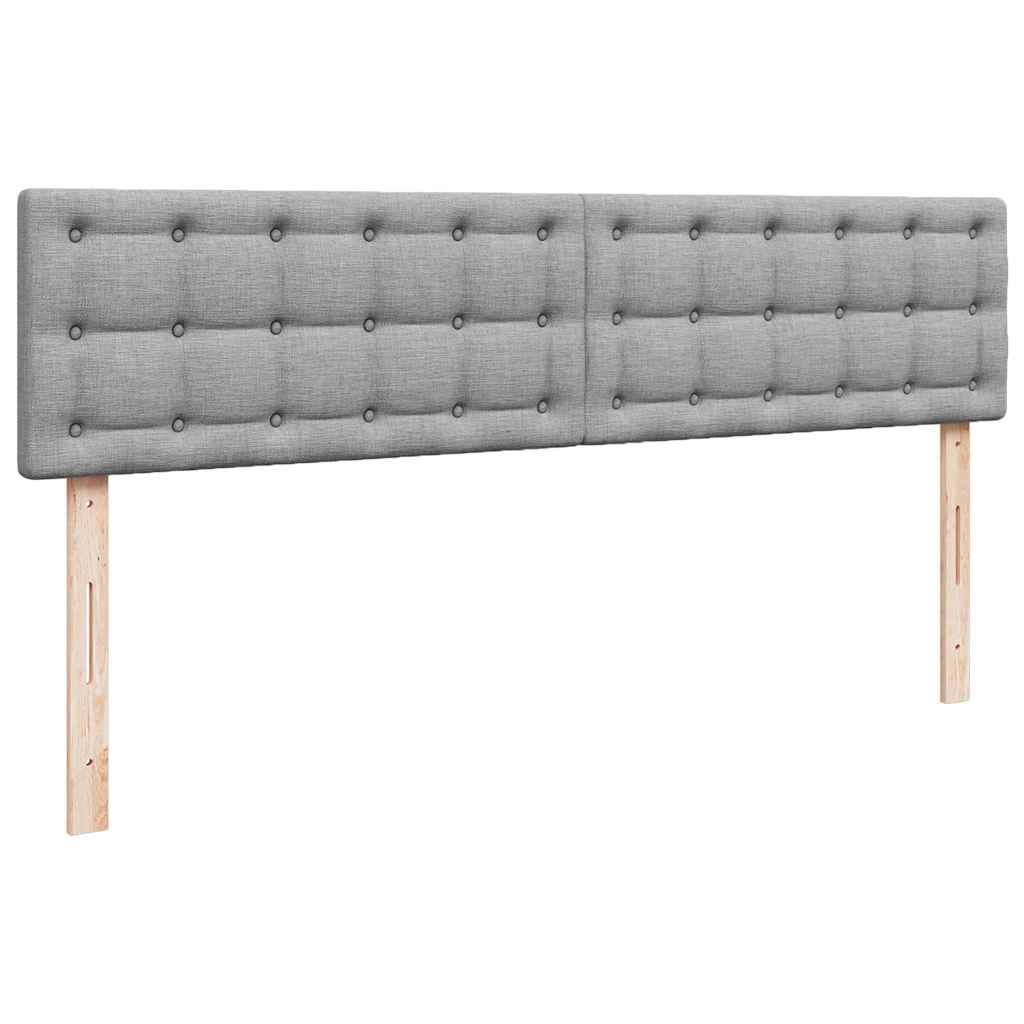 Ottoman bed met matras 200x200 cm stof lichtgrijs is nu te koop bij PeponiXL, paradijselijk wonen!