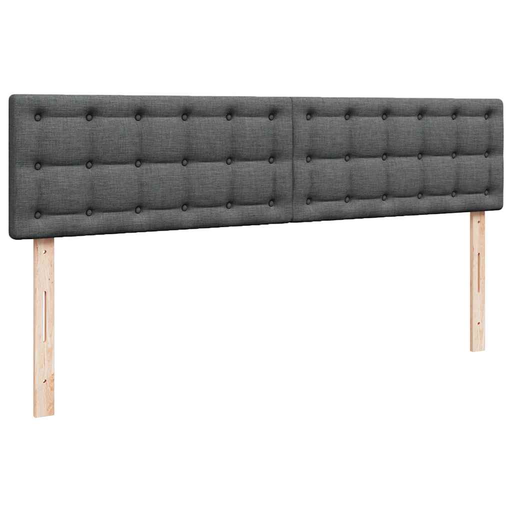 Ottoman bed met matras 200x200 cm stof donkergrijs is nu te koop bij PeponiXL, paradijselijk wonen!