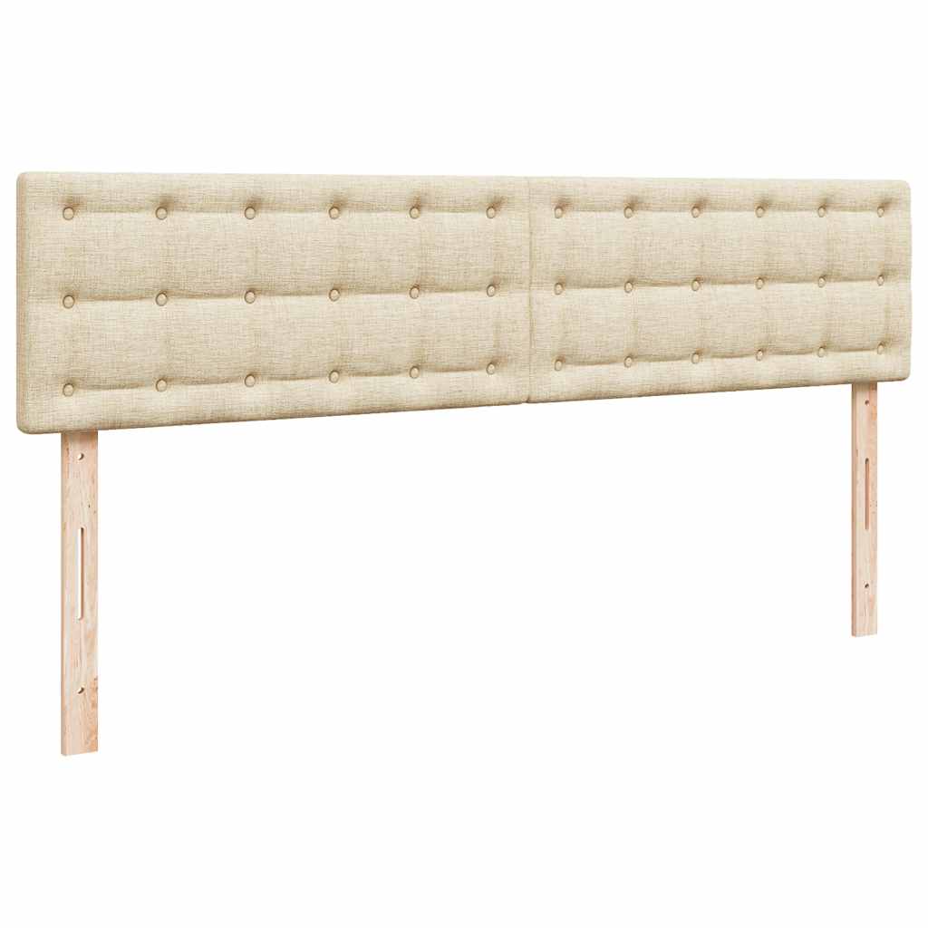 Ottoman bed met matras 200x200 cm stof crèmekleurig