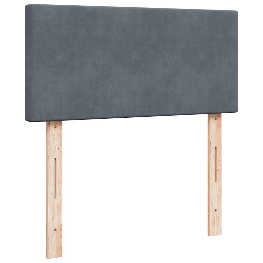 Ottoman bed met matras 90x200cm fluweel donkergrijs is nu te koop bij PeponiXL, paradijselijk wonen!