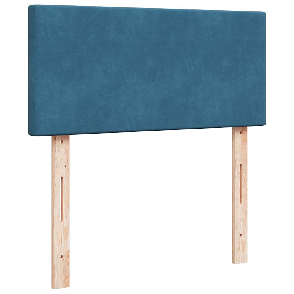 Ottoman bed met matras 100x200 cm fluweel donkerblauw is nu te koop bij PeponiXL, paradijselijk wonen!