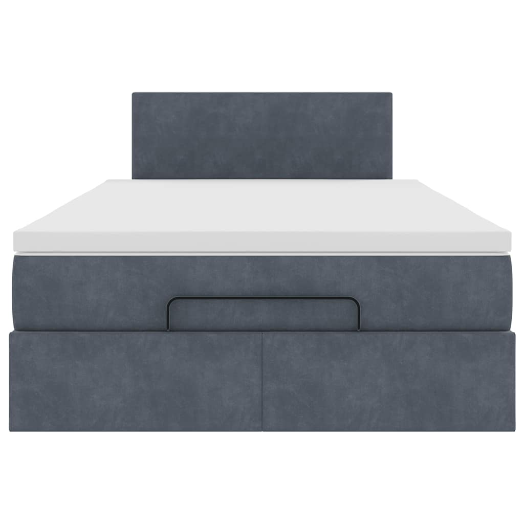 Bed poef met matras 120x190 cm fluweel donkergrijs is nu te koop bij PeponiXL, paradijselijk wonen!