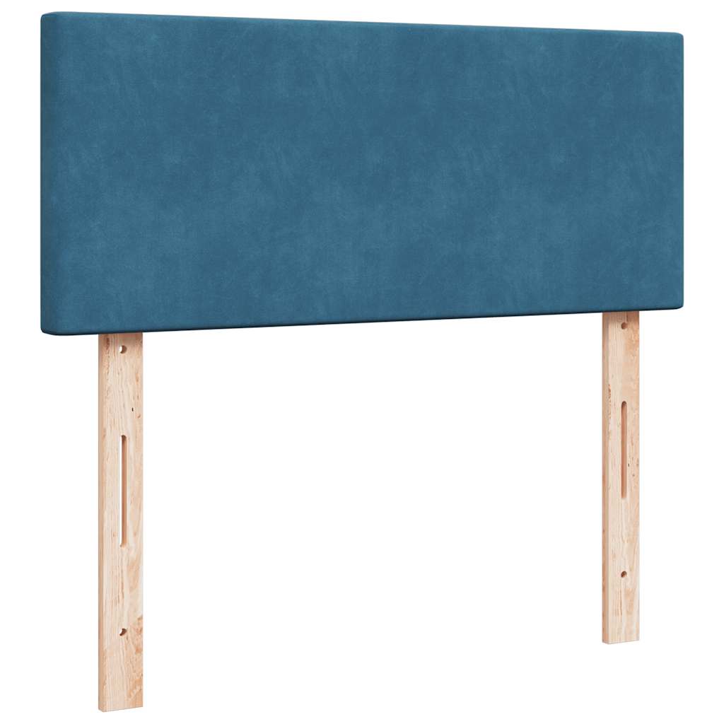 Bed poef met matras 120x190 cm fluweel donkerblauw is nu te koop bij PeponiXL, paradijselijk wonen!